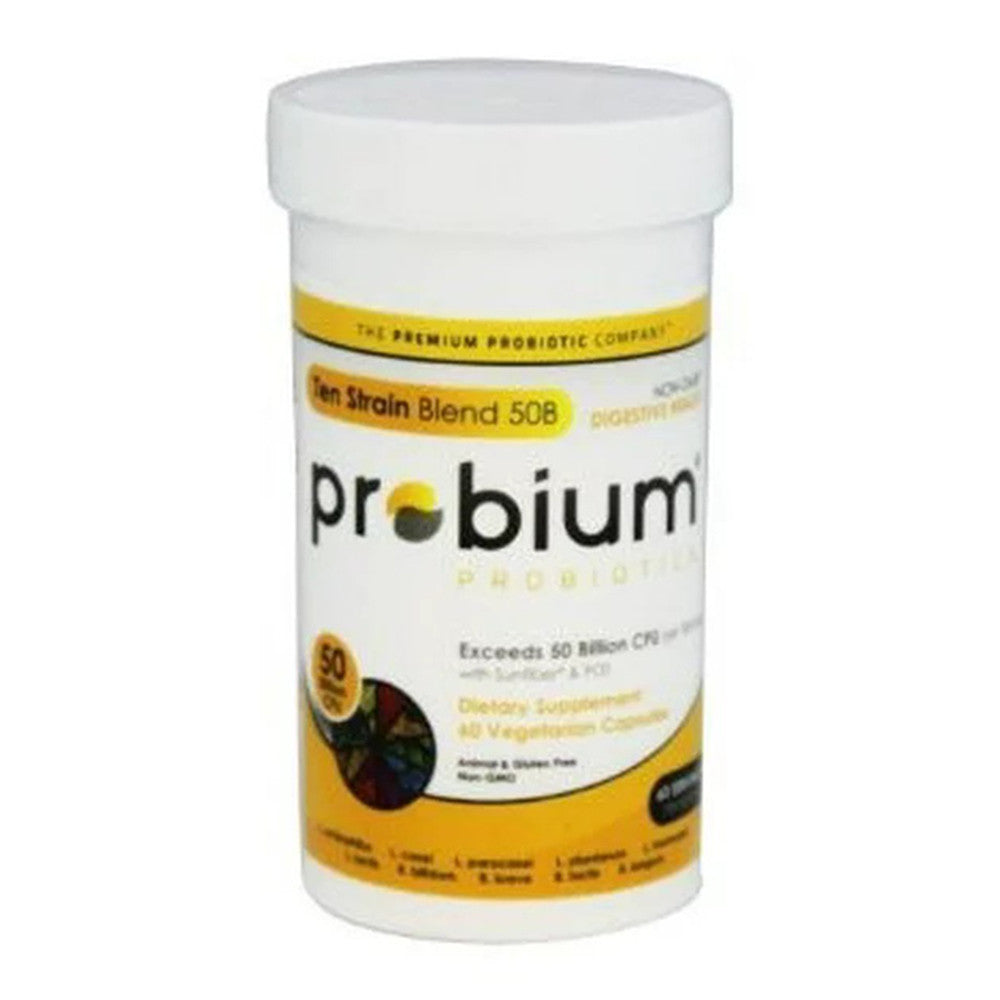 Probium Probiotics Digestive Health Veg Capsules, Ten Strain 50 B, 60 Ea